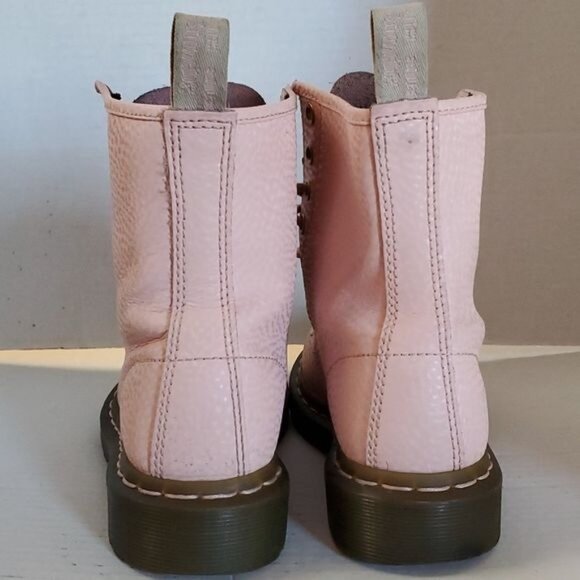 Dr Martens 1460 Pascal Virginia Leather Boots Pastel Pink Doc Women's WOMAN'S 5 - Picture 7 of 16